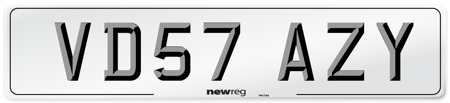 VD57 AZY Number Plate from New Reg